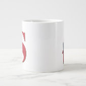 Gnome de Noël mignonne Monogramme Géant Mug café (Devant)