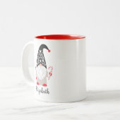 Gnome de Noël personnalisée Mug à deux tons (Devant gauche)