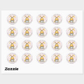 Gnome de Pâques Nom personnalisé Stickers ronds (Feuille)