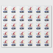 Gnome de patinage avec papier cadeau (Plat)