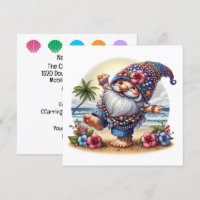 Gnome de Plage Précieux - Invitation Thématique