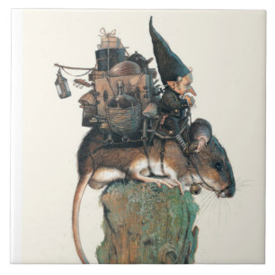 GNOME DIE EEN MUISKERAMISCHE TITEL RICHT TEGELTJE