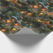 Gnome dorp cadeaupapier (Hoek)