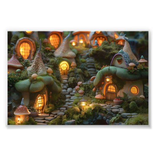 Gnome dorp foto afdruk (Voorkant)