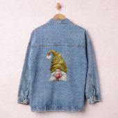 Gnome Draag Strawberry Knit Pet en Jam Womens Denim Jacket (Hangar)