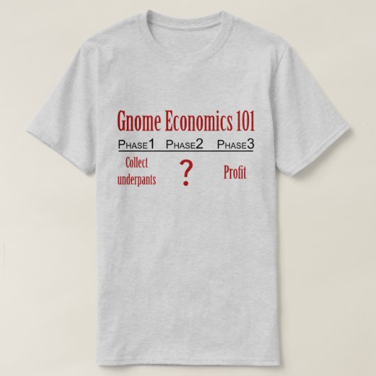 Gnome Economics T-shirt (Design voorkant)