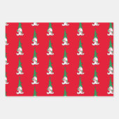 Gnome Elf Wrapping Paper Flat Sheet Set van 3 (Voorkant)