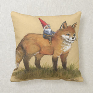 Gnome en Fox Pillow Kussen