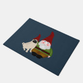 Gnome en Pug Deurmat (Schuin)