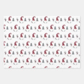 Gnome en rendieren, raster en stippen Scandinavisc Inpakpapier Vel (Voorkant)