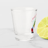 Gnome en verre de Noël avec cadeau (Gauche)