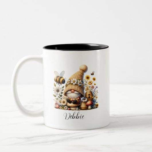 Gnome et Bee Mug personnalisée (Gauche)