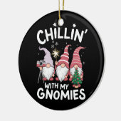 Gnome Familie Kerst Chillin Met Mijn Gnomies Keramisch Ornament (Links)