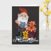 Gnome-foto ontwerp afbeelding Ik hou van jou Kaart (Gele Bloem)