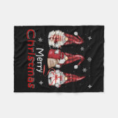 Gnome Funny Family Christmas Shirts Women 2024 Fleece Deken (Voorkant (Horizontaal))