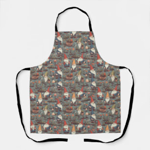 Gnome Garden All-Over Print Schort