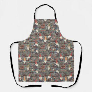 Gnome Garden All-Over Print Schort