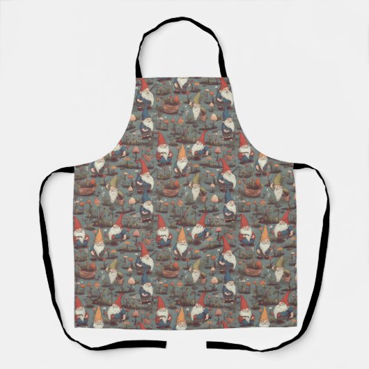 Gnome Garden All-Over Print Schort (Voorkant)