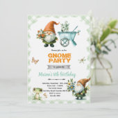 Gnome garden party invitation (Debout devant)