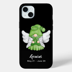 Gnome Gemini Astrology Sign Angel iPhone 15 Mini Hoesje