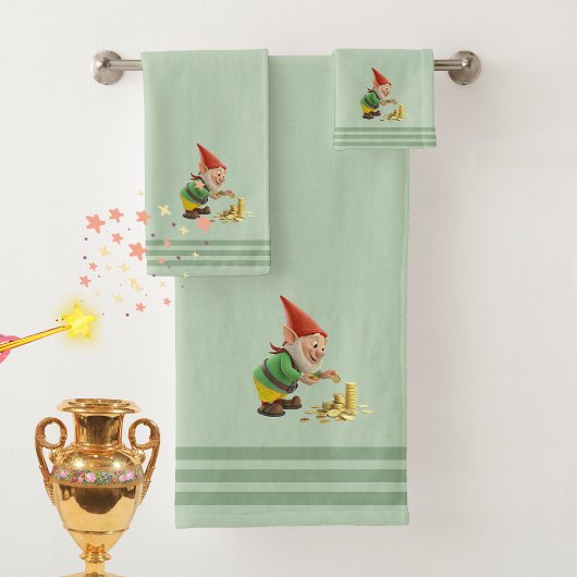 Gnome & Gold, Trois Bandes sur Vert Laurier Clair 