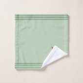 Gnome & Gold, Trois Bandes sur Vert Laurier Clair  (Gant de toilette)
