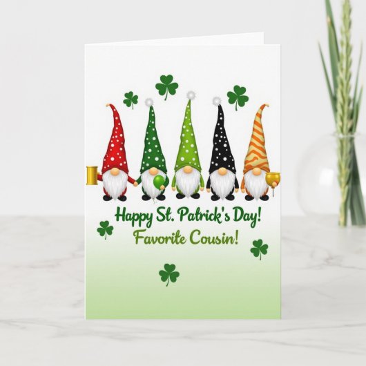 Gnome Gouden Pot St. Patrick's Day Kaart (Voorkant)