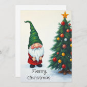 Gnome Grappig Trendy Whimsisch Fantasie Geen Foto Feestdagenkaart (Voorkant / Achterkant)