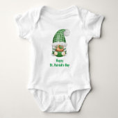 Gnome Green Cute Schattig St. Patrick's Day Romper (Voorkant)