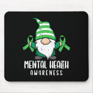 Gnome Groene Lint Mental Health Awareness Warrior Muismat