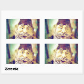 Gnome Grunge Rechthoekige Sticker (Vel)