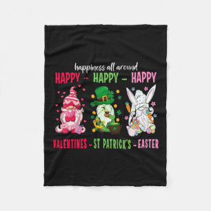 Gnome Happy Valentijn St Patrick Paasgeluk Fleece Deken