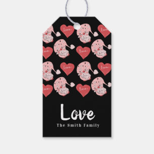 Gnome-harten handgetekende Valentijnsdag Cadeaulabel