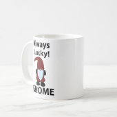 Gnome heeft altijd geluk koffiemok (Voorkant links)