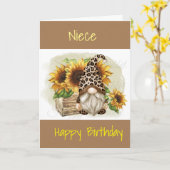 GNOME HEEFT GEHART MET BIRTHDAY WISHT NIECE KAART (Gele Bloem)