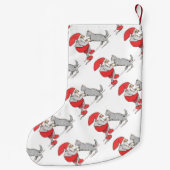 Gnome Holding Cat Paws Kleine Kerstsok (Achterkant)