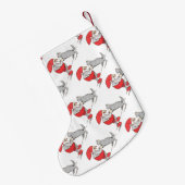 Gnome Holding Cat Paws Kleine Kerstsok (Achterkant (Hangend))