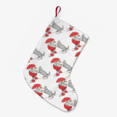 Gnome Holding Cat Paws Kleine Kerstsok (Voorkant (Hangend))