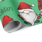 Gnome Holiday Kerstmis Cadeaupapier (Rol Hoek)