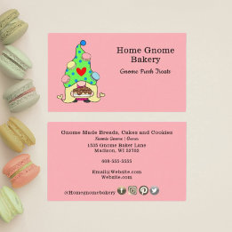 Gnome Hometown Bakery Pastry Cakes & Sweet Pink Visitekaartje