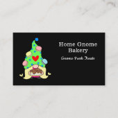 Gnome Hometown Bakery Pastry Cakes & Trees Black Visitekaartje (Voorkant)