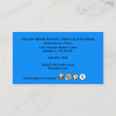 Gnome Hometown Bakery Pastry Cakes & Trees Blue Visitekaartje (Achterkant)