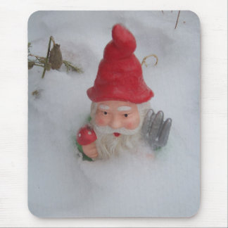 Gnome in sneeuw muismat