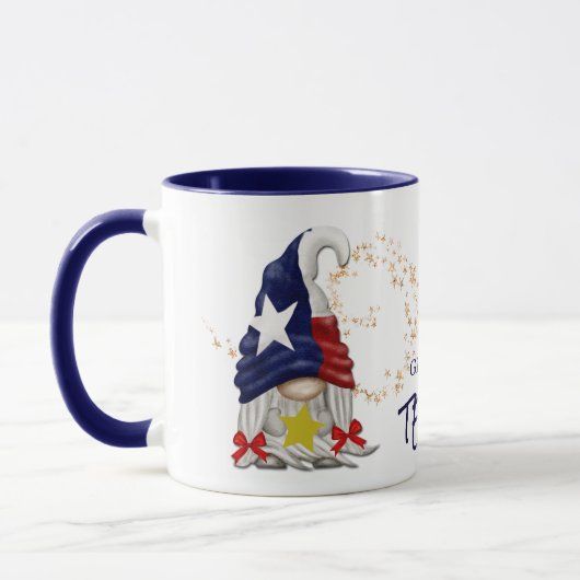 Gnome in Texas Star Swirl Mok (Links)