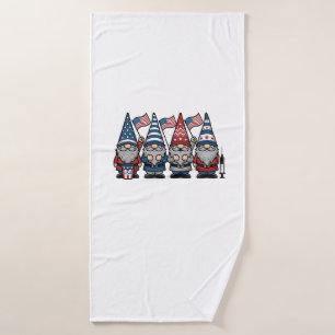 Gnome infirmière patriotique Vector Gravure vintag