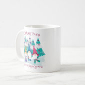 Gnome Kerst 2020 Het jaar dat we thuis bleven grap Koffiemok (Voorkant links)