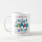 Gnome Kerst 2020 Het jaar dat we thuis bleven grap Koffiemok (Links)