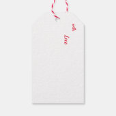 Gnome kerst cadeaulabel (Achterkant)