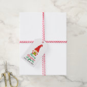 Gnome kerst cadeaulabel (Met Touw)