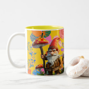 GNOME kerst mok, voor Gnome liefhebbers, koffie Tweekleurige Koffiemok
